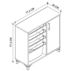 Organizator de jucarii Bofigo 1D4S (White) Thumb