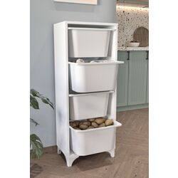 Organizator de jucarii Bofigo cu 4 cosuri (White) Thumb