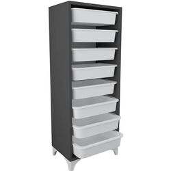 Тумба-органайзер для хранения игрушек Bofigo с 8 контейнерами (Anthracite) Thumb