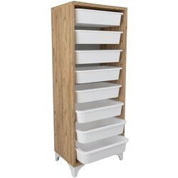 Organizator de jucarii Bofigo cu 8 cosuri (Pine) Thumb