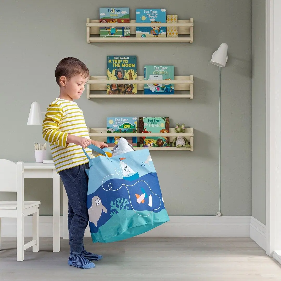 Cos pentru jucarii Ikea Blavingad (Albastru)