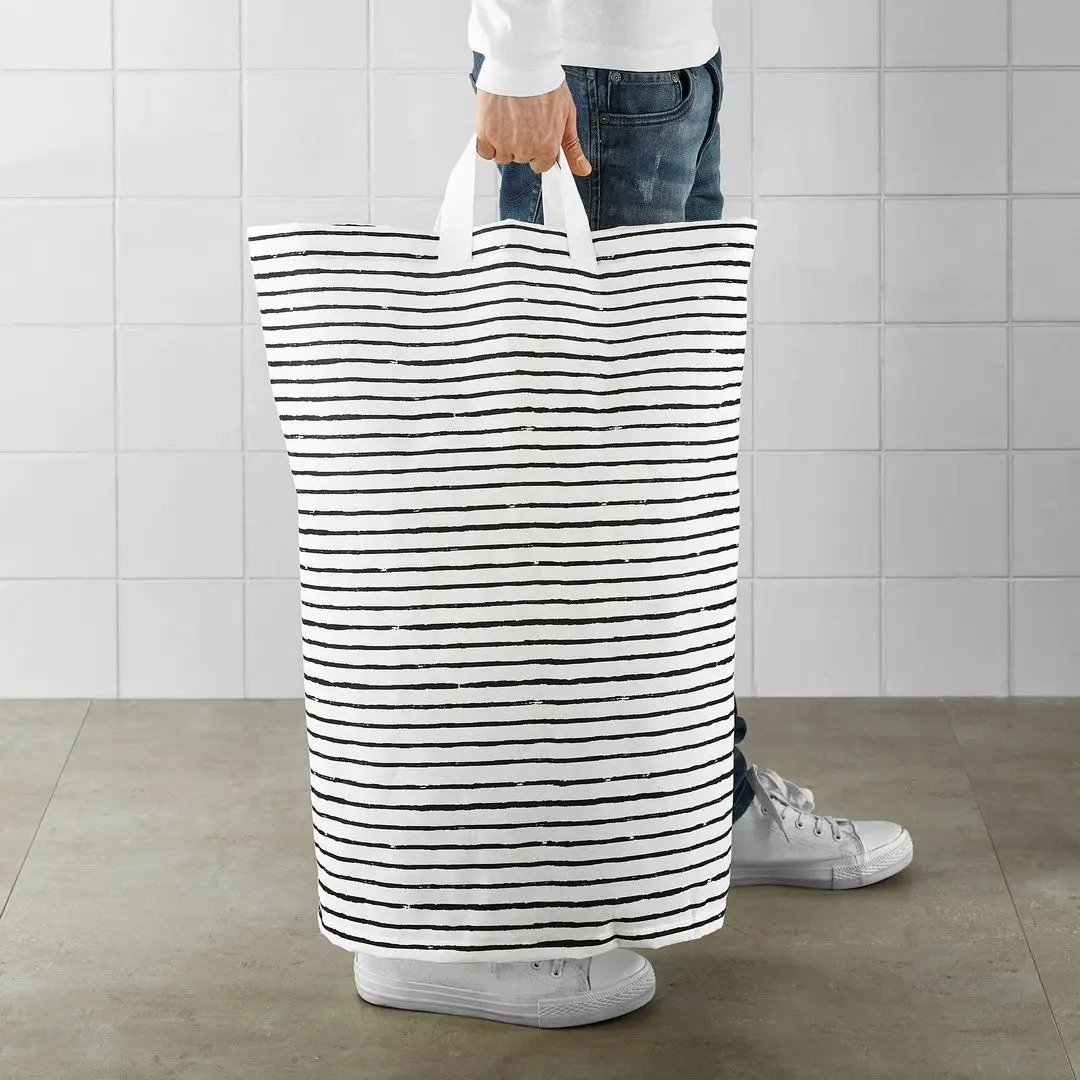 Cos pentru jucarii Ikea Klunka 60L (Alb/Negru)