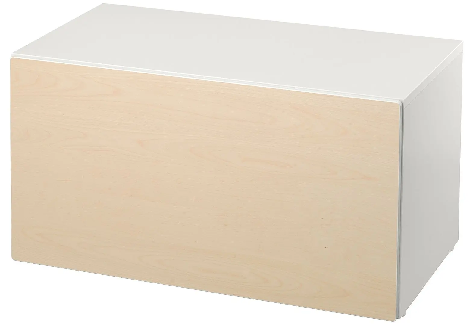 Banca cu depozitare Ikea Smastad 90x52x48 (Alb/Mesteacăn)