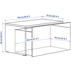 Banca cu depozitare Ikea Smastad 90x52x48  (Alb/Lila) Thumb