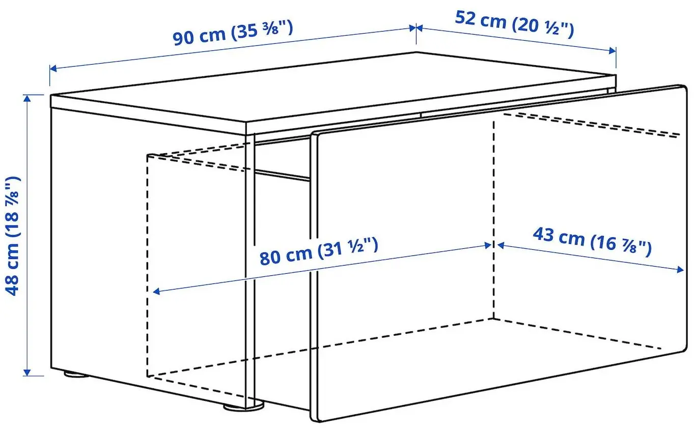 Banca cu depozitare Ikea Smastad 90x52x48  (Alb/Lila)