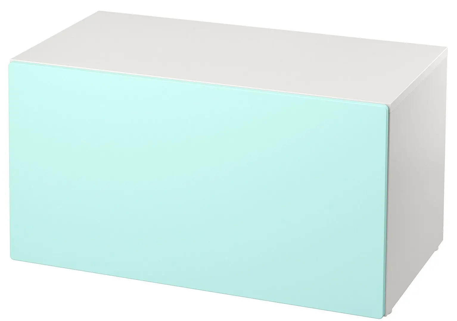 Banca cu depozitare Ikea Smastad 90x52x48 (Alb/Turcoaz Deschis)