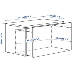 Banca cu depozitare Ikea Smastad 90x52x48 (Alb/Verde deschis) Thumb