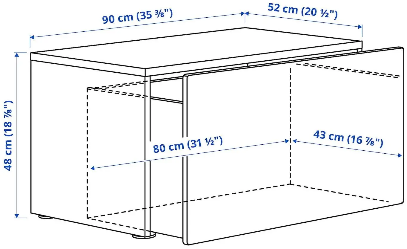 Banca cu depozitare Ikea Smastad 90x52x48 (Alb/Verde deschis)
