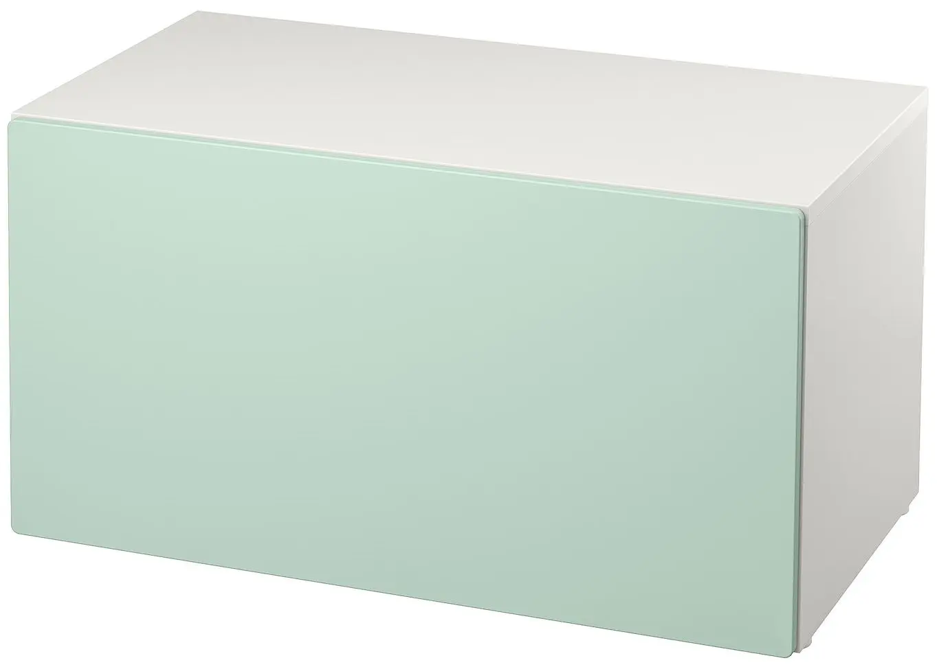 Banca cu depozitare Ikea Smastad 90x52x48 (Alb/Verde deschis)
