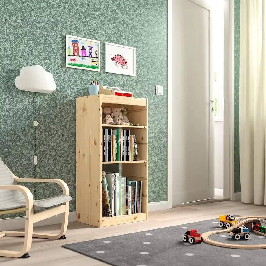 Etajera pentru depozitare jucarii Ikea Trofast 44x30x91 (Pin Vopsit Alb)