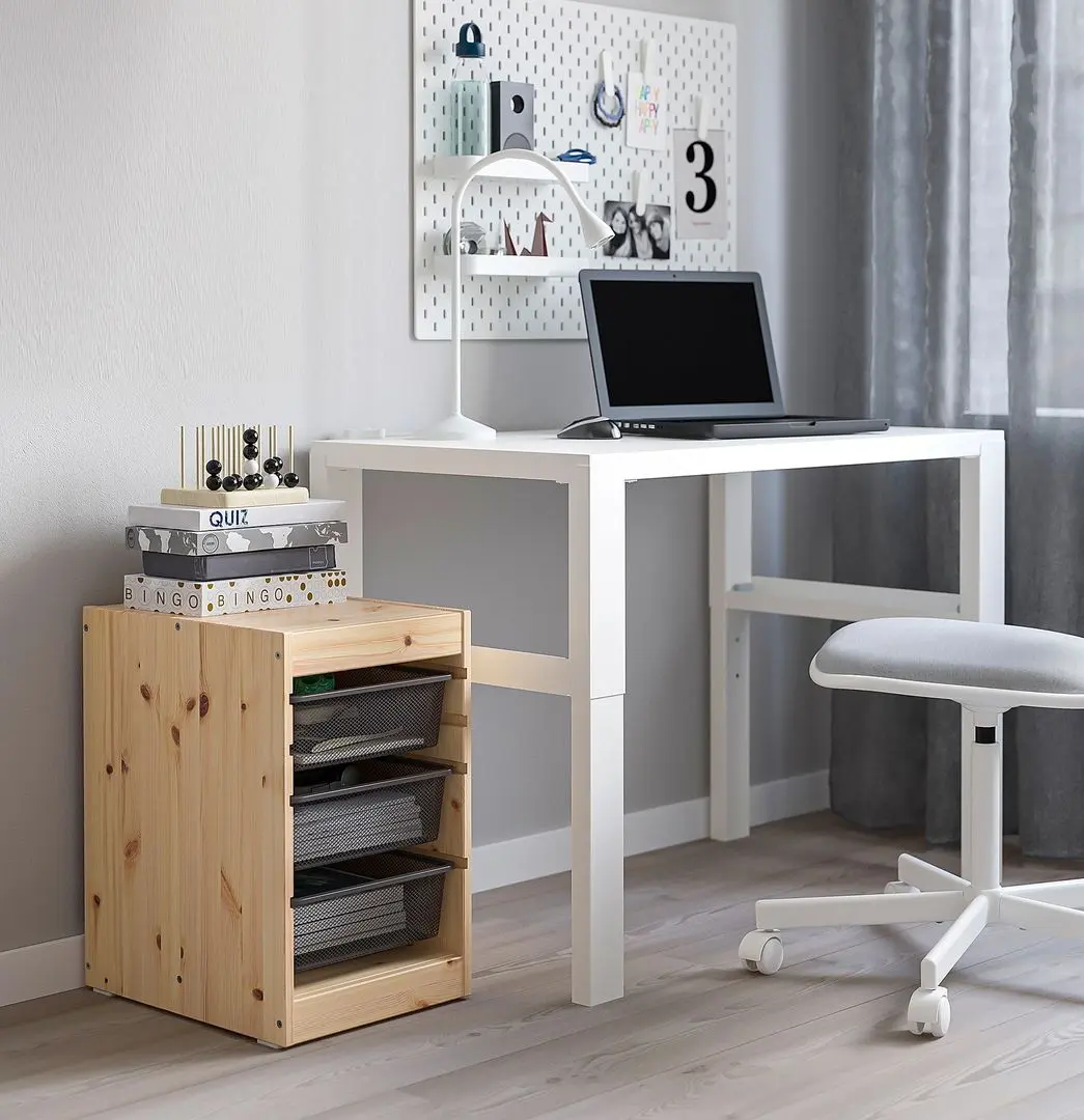 Etajera Ikea Trofast 3 cosuri 32x44x52 (Pin/Gri Inchis)