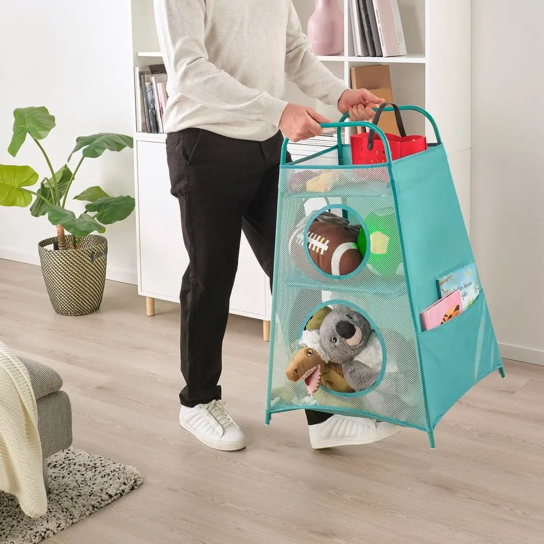 Etajera-organizator pentru jucarii Ikea Tigerfink (Turcoaz)