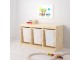 Etajera cu containere Ikea Trofast 3 containeri 94x44x52 (Pin Vopsit Alb/Alb)