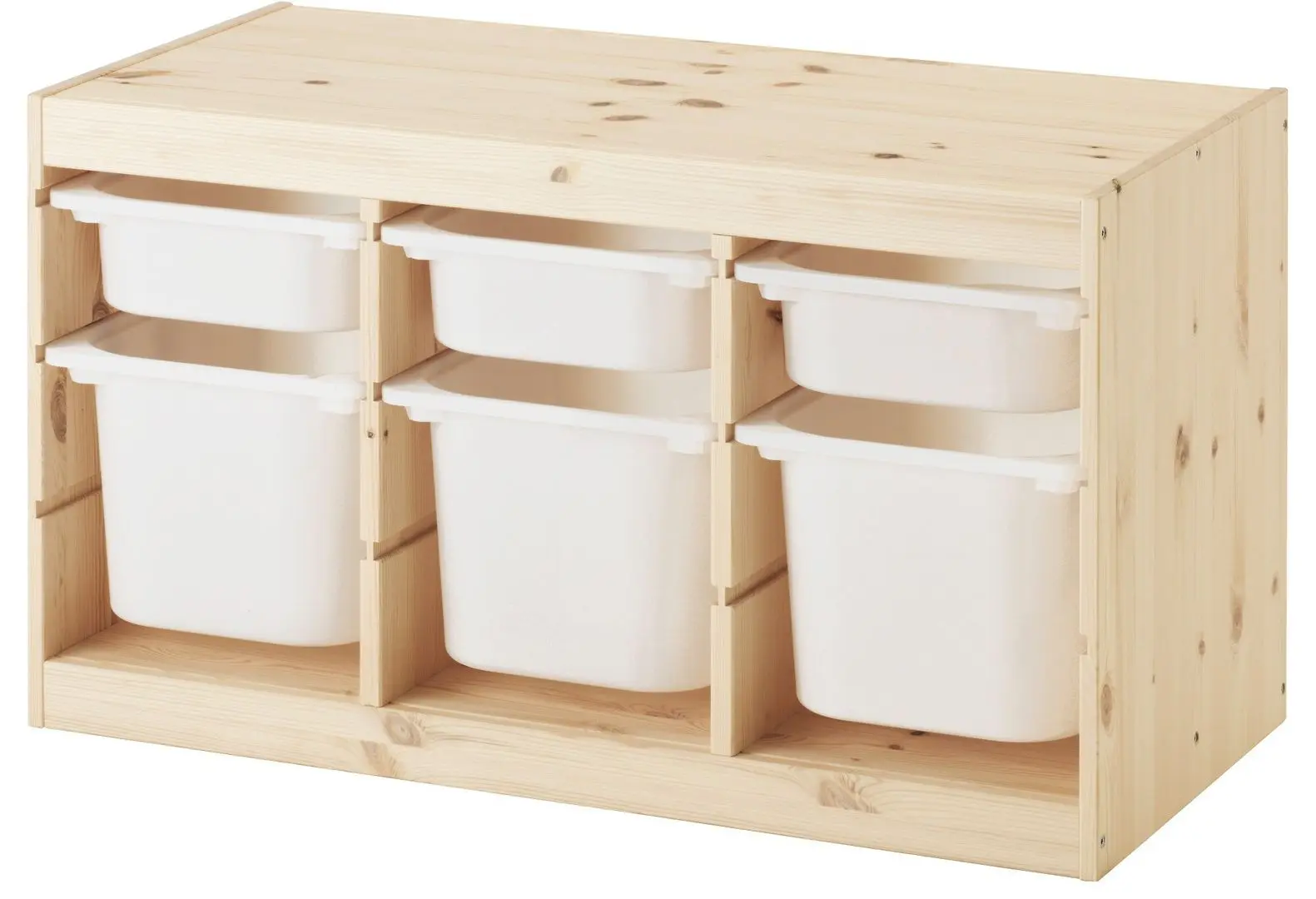 Etajera Ikea Trofast 6 containeri 94x44x52 (Pin Vopsit Alb/Alb)