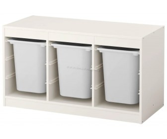 Etajera Ikea Trofast 3 containeri 99x44x56 (Alb)