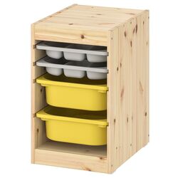 Etajera Ikea Trofast 2 organizatori/2 containere 32x44x52 (Pin/Gri/Galben) Thumb