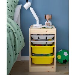 Etajera Ikea Trofast 2 organizatori/2 containere 32x44x52 (Pin/Gri/Galben)