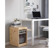 Стеллаж Ikea Trofast 2 органайзера/корзина 32x44x52 (Сосна/Серый/Темно-серый)