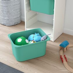 Etajera Ikea Trofast 3 containere 46x30x94 (Alb/Turcoaz) Thumb