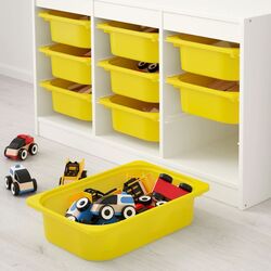 Etajera Ikea Trofast 9 containeri 99x44x56 (Alb/Galben) Thumb