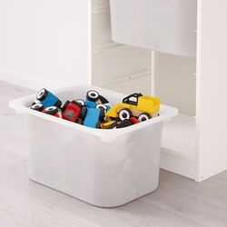 Стеллаж Ikea Trofast 4 контейнера 46x30x94 (Белый/Бирюзовый) Thumb