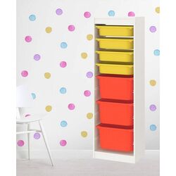 Etajera Ikea Trofast 7 containere 46x30x145 (Alb/Galben/Portocaliu)