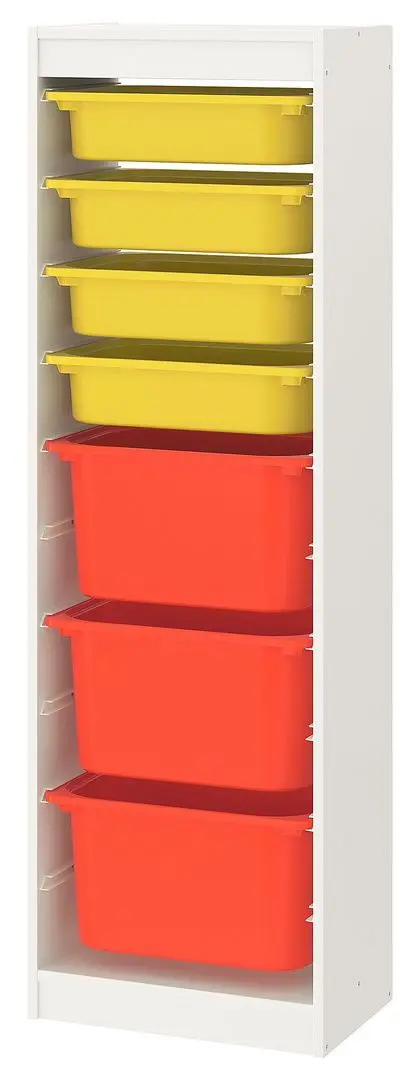 Etajera Ikea Trofast 7 containere 46x30x145 (Alb/Galben/Portocaliu) - 2