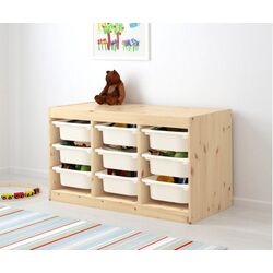 Etajera Ikea Trofast 9 containeri 93x44x52 (Pin Vopsit Alb/Alb) Thumb