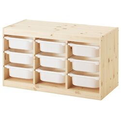 Etajera Ikea Trofast 9 containeri 93x44x52 (Pin Vopsit Alb/Alb) Thumb