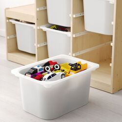 Etajera Ikea Trofast 6 containeri 94x44x91 (Pin Vopsit Alb/Turcoaz) Thumb