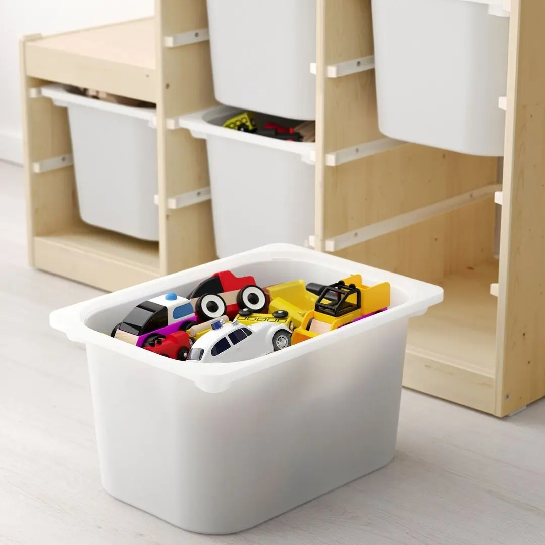 Etajera Ikea Trofast 6 containeri 94x44x91 (Pin Vopsit Alb/Turcoaz)