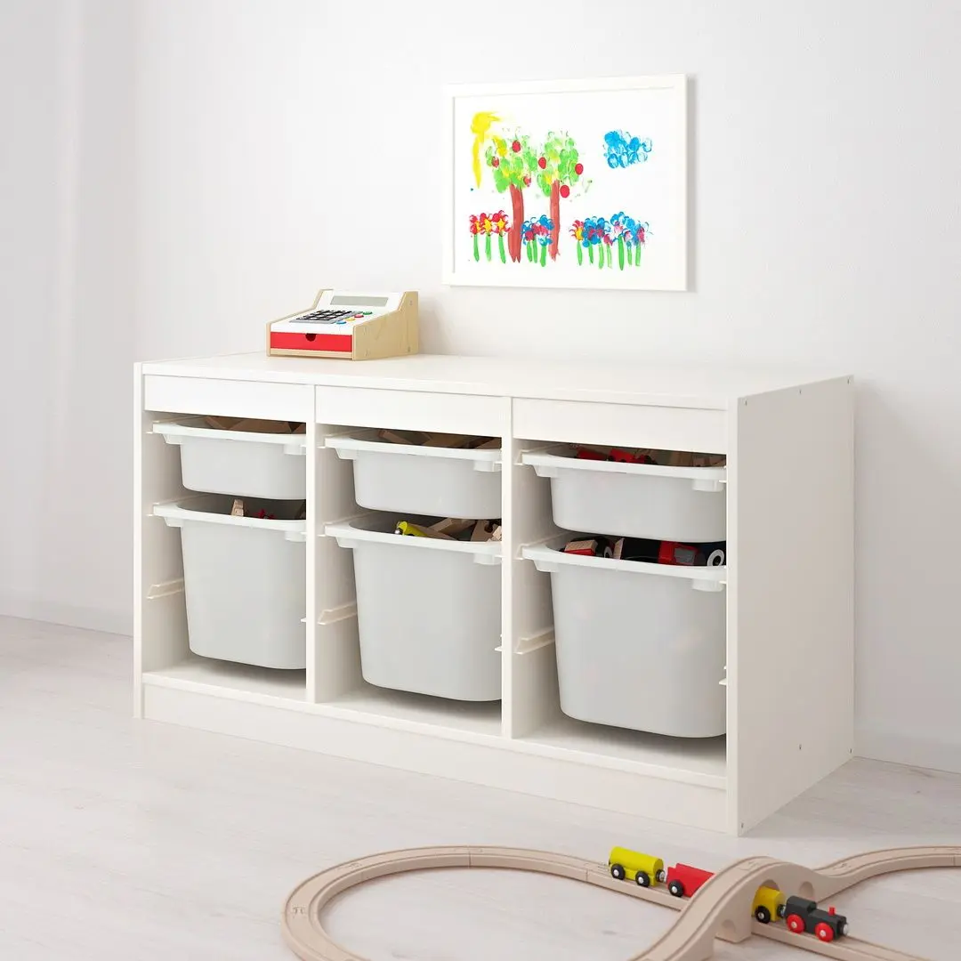 Etajera Ikea Trofast 6 containeri 99x44x56 (Alb)
