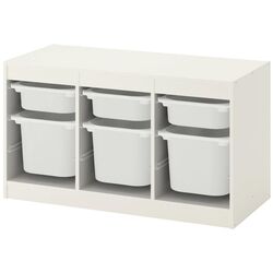 Etajera Ikea Trofast 6 containeri 99x44x56 (Alb)