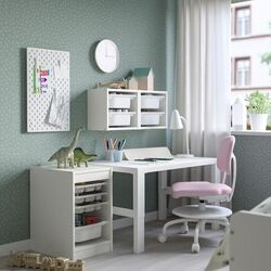 Стеллаж Ikea Trofast 3 органайзера/контейнер 34x44x56 (Белый/Серый) Thumb