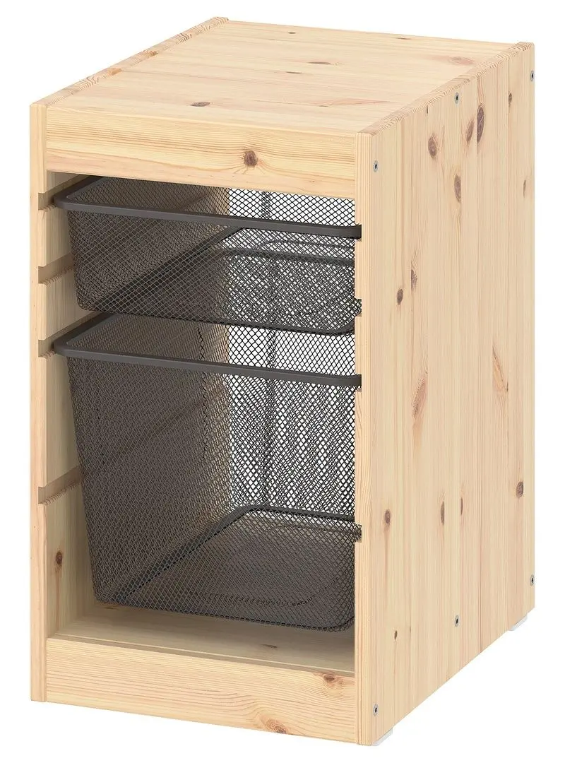 Etajera Ikea Trofast 2 cosuri 32x44x52 (Pin/Gri Inchis)