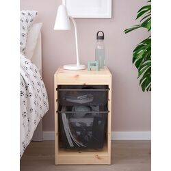 Стеллаж Ikea Trofast 2 корзины 32x44x52 (Сосна/Темно-серый)