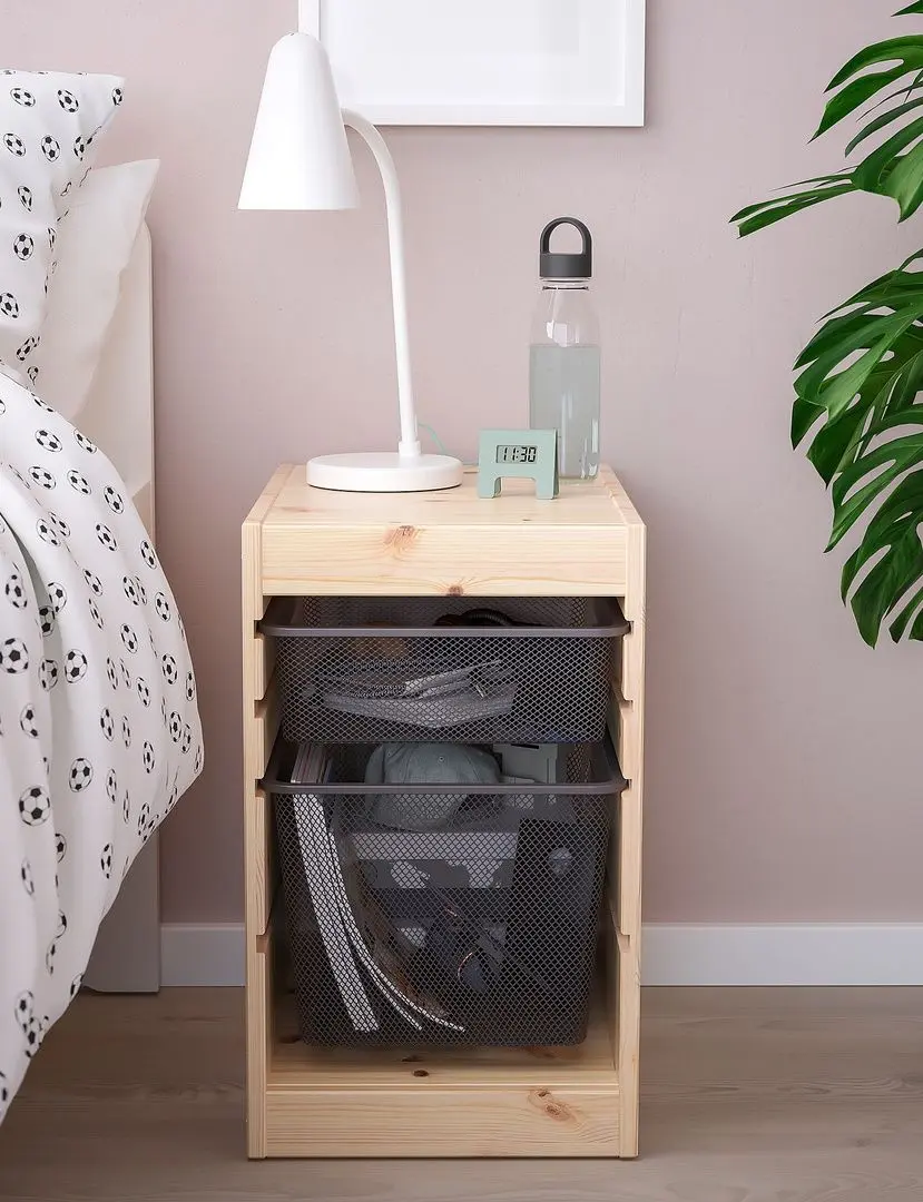 Etajera Ikea Trofast 2 cosuri 32x44x52 (Pin/Gri Inchis)