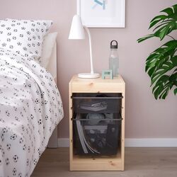 Etajera Ikea Trofast 2 cosuri 32x44x52 (Pin/Gri Inchis) Thumb