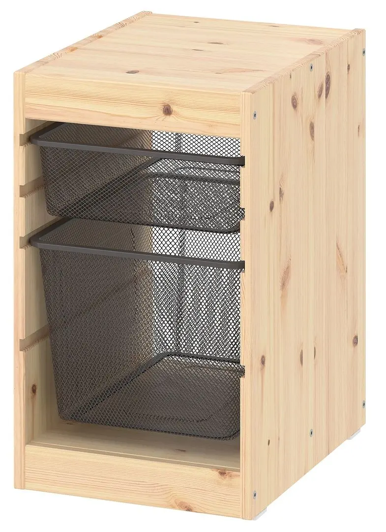 Etajera Ikea Trofast 2 cosuri 32x44x52 (Pin/Gri Inchis)