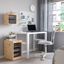 Стеллаж Ikea Trofast 3 корзины 32x44x52 (Сосна/Темно-серый) Thumb