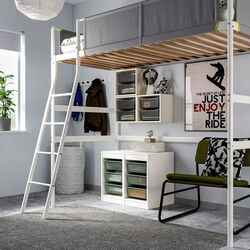 Стеллаж Ikea Trofast 3 корзины 34x44x56 (Белый/Светло-серо-зеленый) Thumb