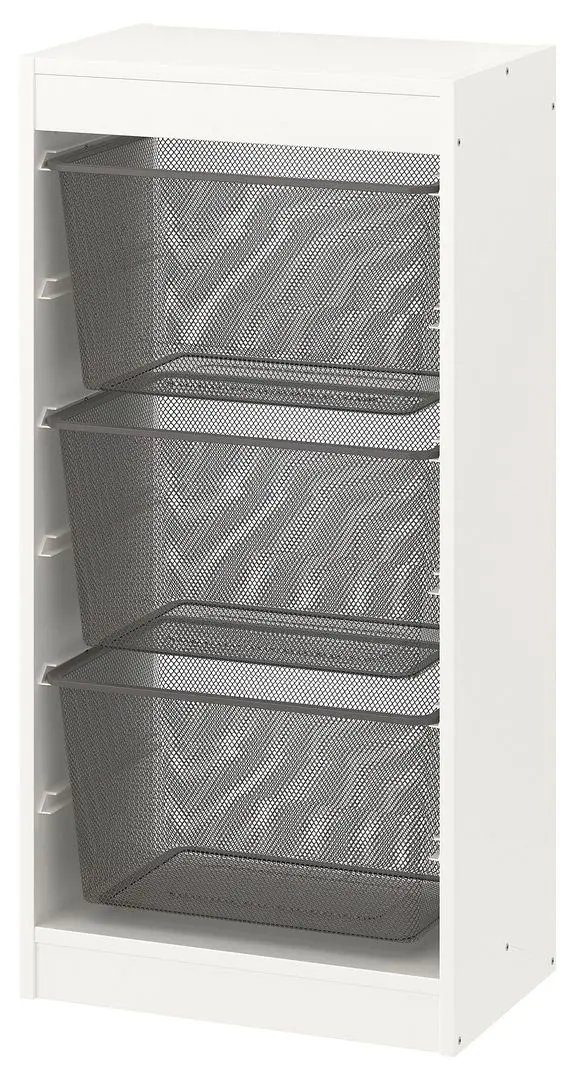 Etajera Ikea Trofast 3 cosuri 46x30x94 (Alb/Gri Inchis)