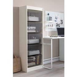 Стеллаж Ikea Trofast 5 корзин 46x30x145 (Белый/Темно-серый)