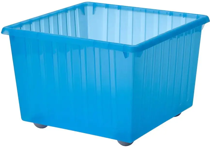 Lada depozitare jucarii Ikea Vessla cu rotile 39x39 (Albastru)