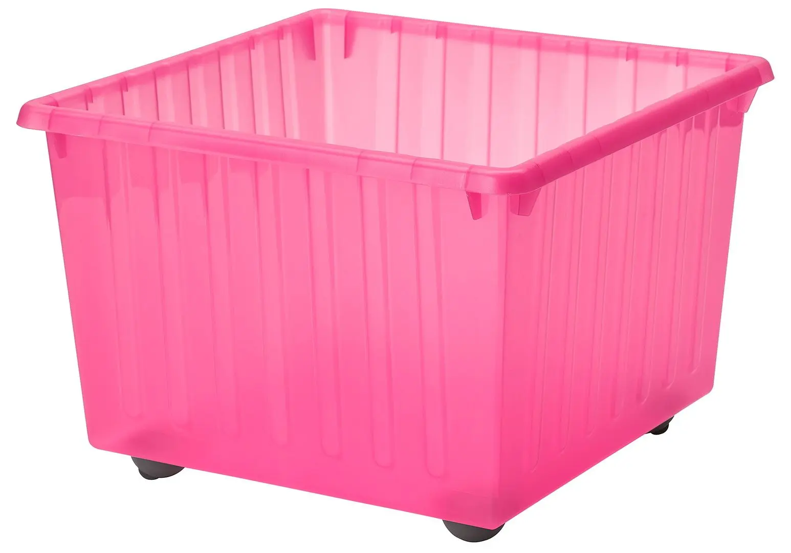 Ящик для хранения игрушек Ikea Vessla на колесах 39x39 (Светло-розовый)