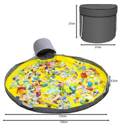 Корзина с ковриком для игрушек Kruzzel 19556 (Grey/Yellow) Thumb