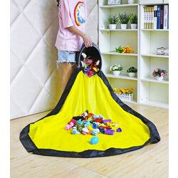 Корзина с ковриком для игрушек Kruzzel 19556 (Grey/Yellow) Thumb