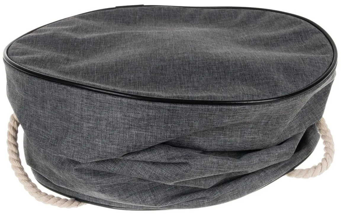 Корзина с ковриком для игрушек Kruzzel 19556 (Grey/Yellow)