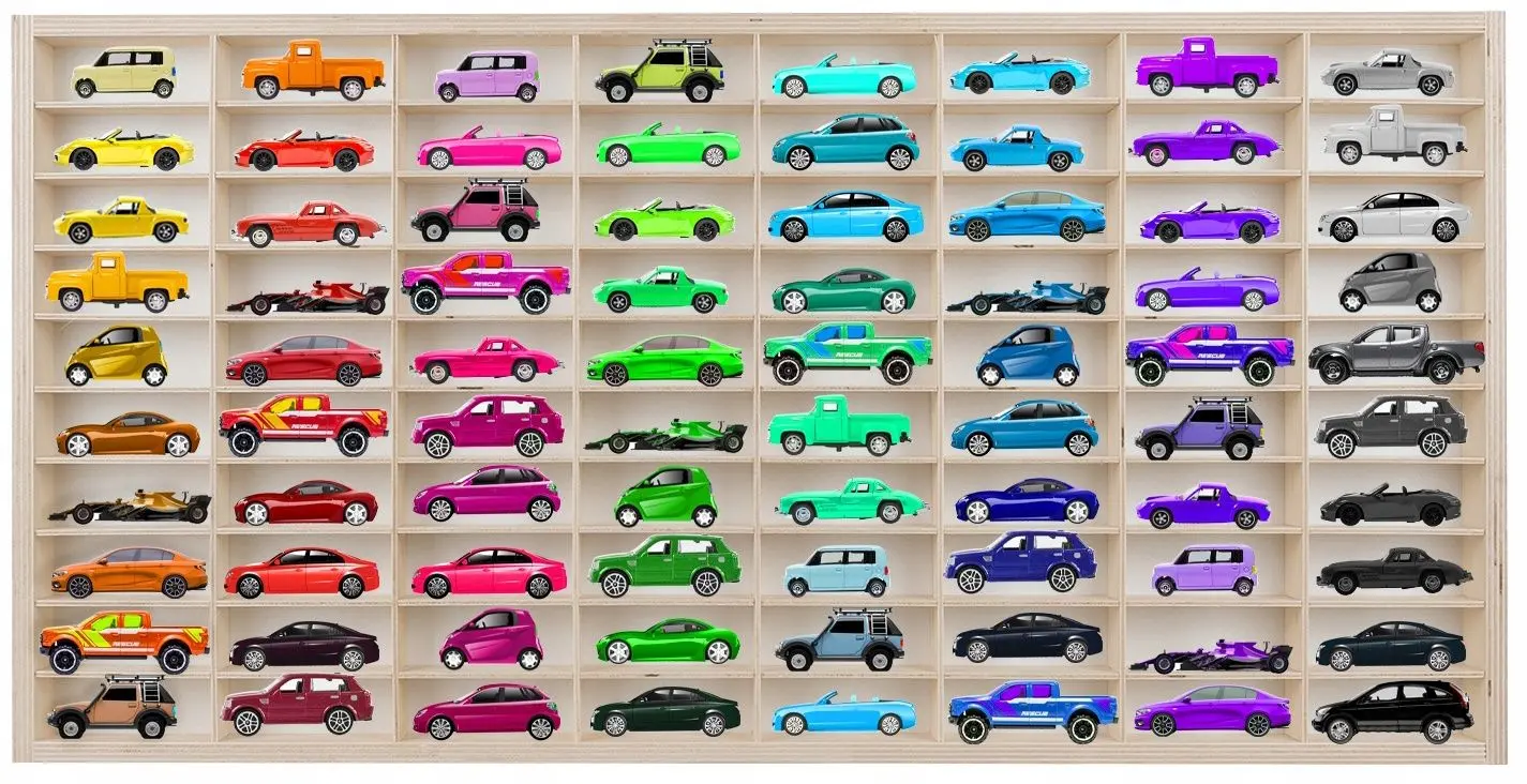 Raft-organizator pentru masini de jucarie Kruzzel 20233 (Pine)