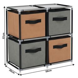 Комод-органайзер Mobhaus Camilo Typ 1 (Black/Brown/Gray) Thumb